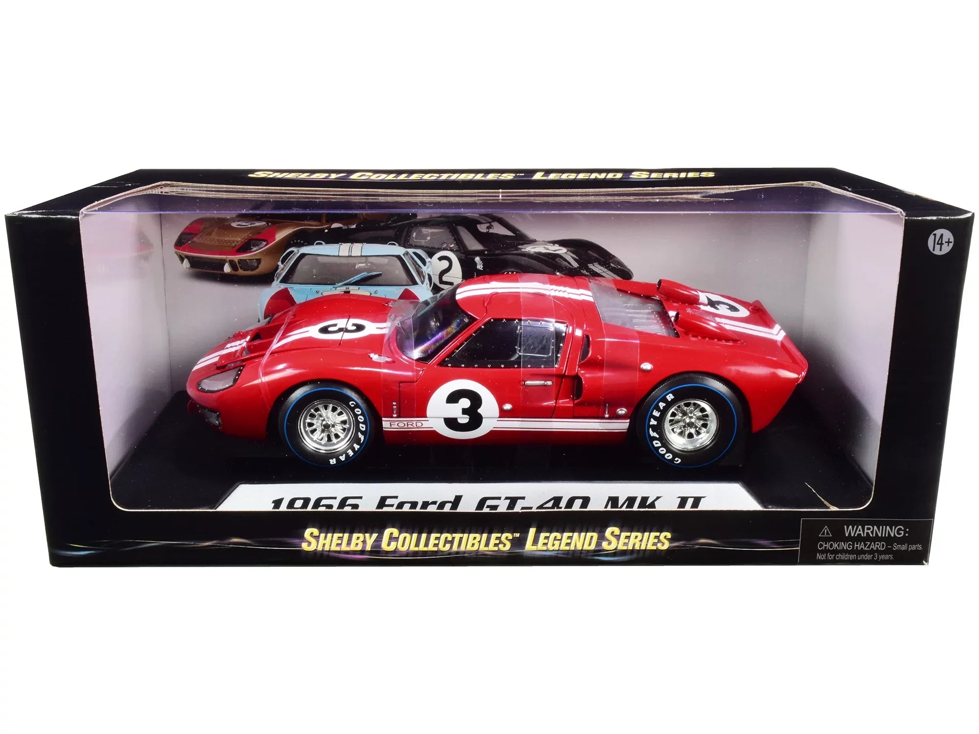 Collectibles 1/18 1966 #3 Model 2 -40 Ford Diecast Red Shelby Car by