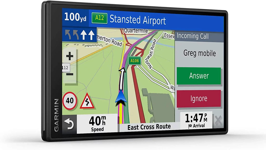 Voice Digital Edge and 55 5.5 and Hands-Free Display, Garmin Edge Europe, Commands to Bluetooth Calling, Nav Traffic, inch Sat Updates Features Smart UK, DriveSmart with Mt-D Map Full for Ireland
