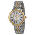 Mother of 2-Tone 46 Watch Women's Serein MWW21B000015 Michele Mid Diamonds Pearl