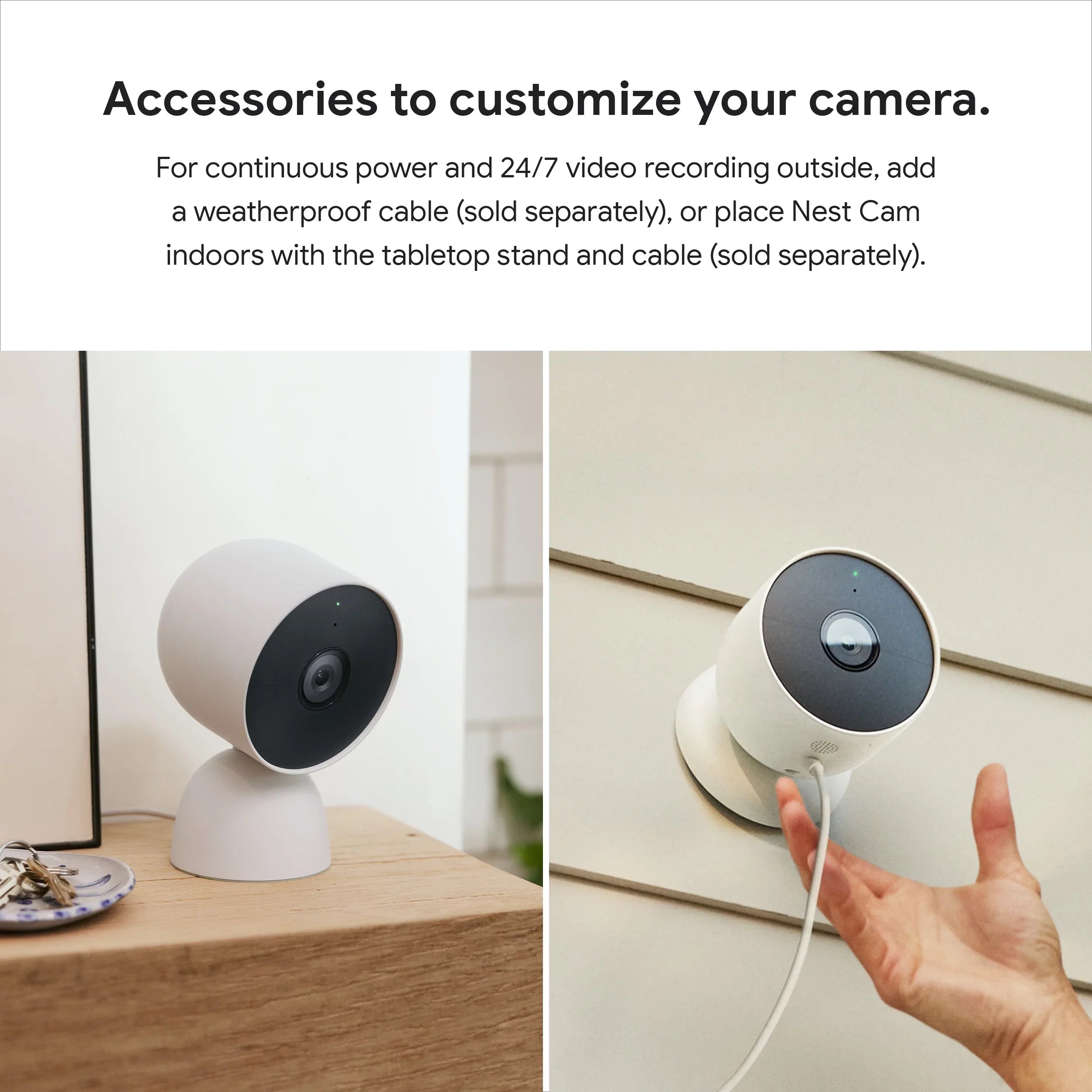 Nest White battery) indoor, Camera 1pk (outdoor or
