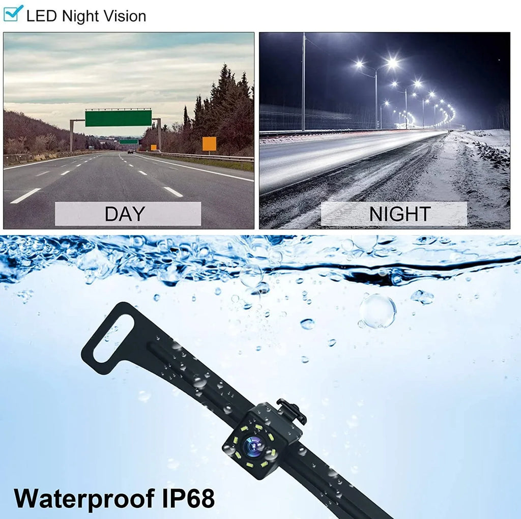Backup for Vision 170 Monitor View 4.3"" RV Camera Car, B-Qtech for Waterproof Camera Wireless Truck, Night LCD Rear with