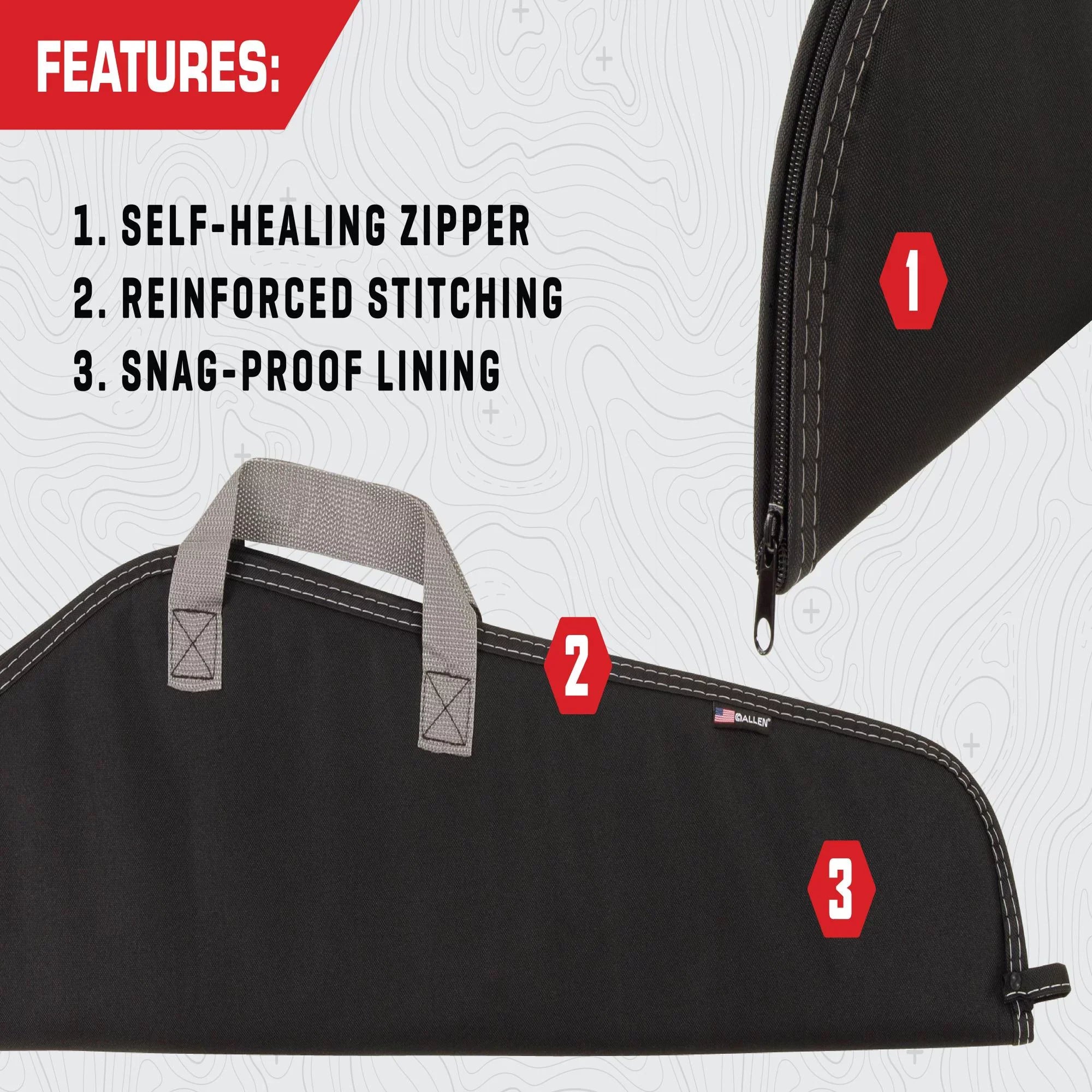 Durango Allen 32" Firearm Case, Polyester, Company 601-32 Gun Multi-Color Handgun Case,