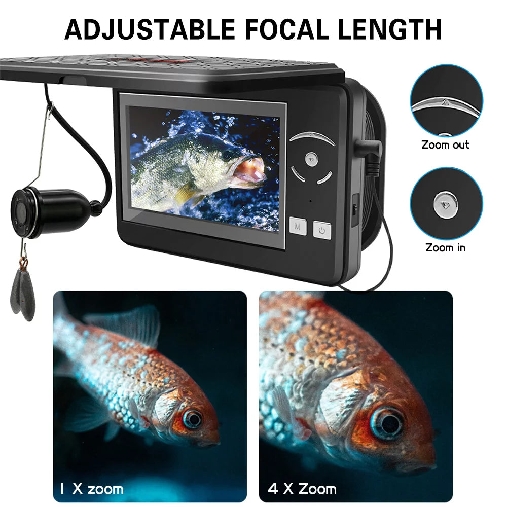 Sea Display Fishing Vessel 720P Finder Inch Lake with Ice Underwater Moistureproof 4.3 Fish Portable for Fishing