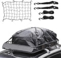 Waterproof Capacity, Rooftop Car Strap, 64"x Top Carrier Bag, Heavy Cargo 150lb Roof Rack, Construction Luggage Tie Down with Holder SUV, Duty and 39" for Net, Extension Steel Basket Rack Thten