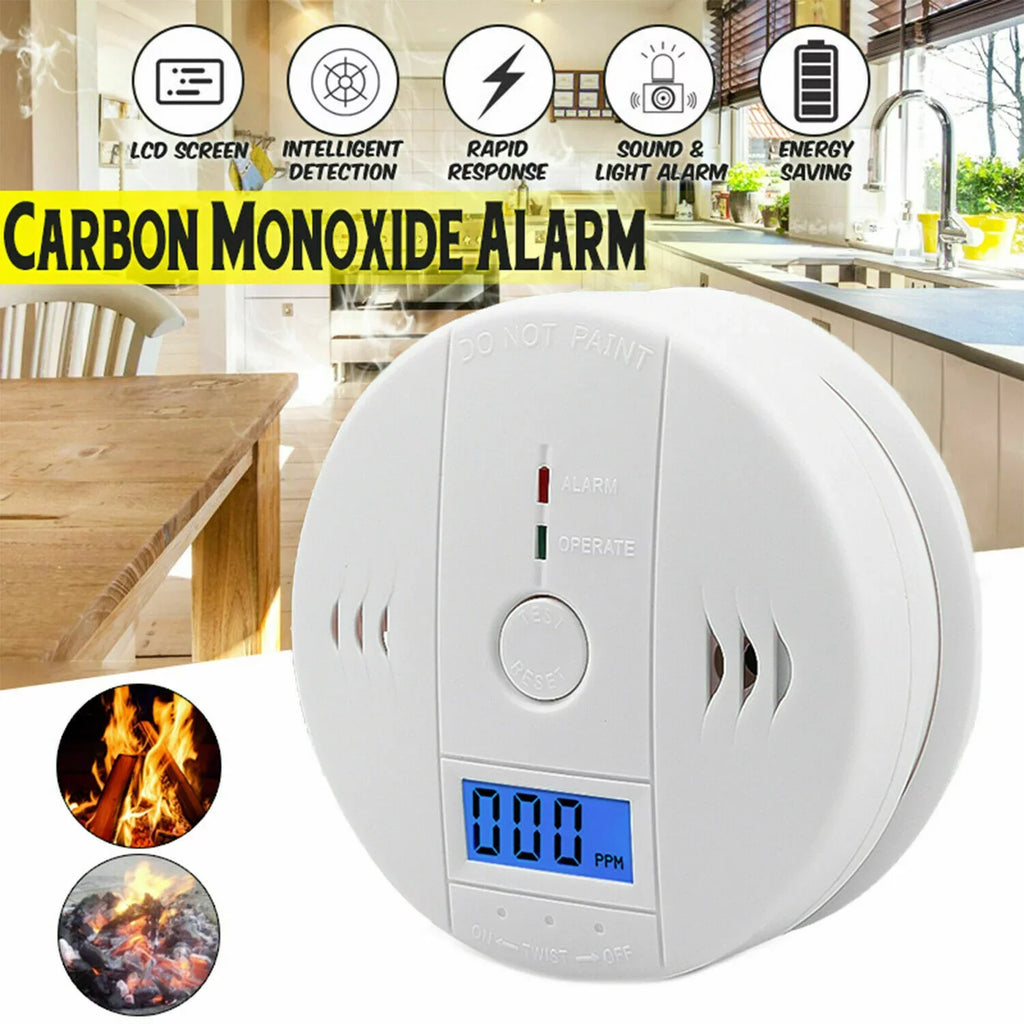 Monoxide Carbon Alarm Battery and Monoxide Carbon Detector, Bedroom for Powered House