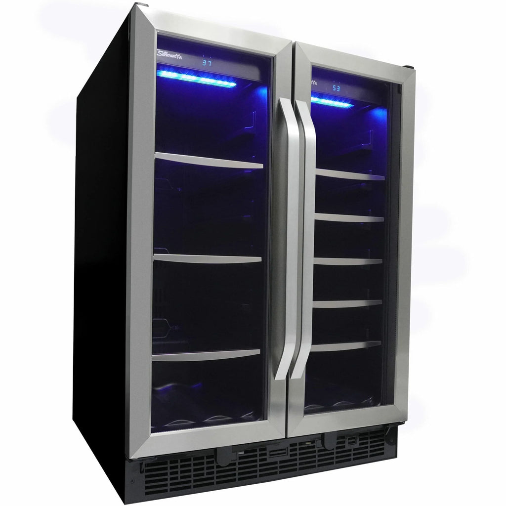 Center Beverage (SBC051D1BSS) Stainless Silhouette Steel 24-in Danby Emmental Door French