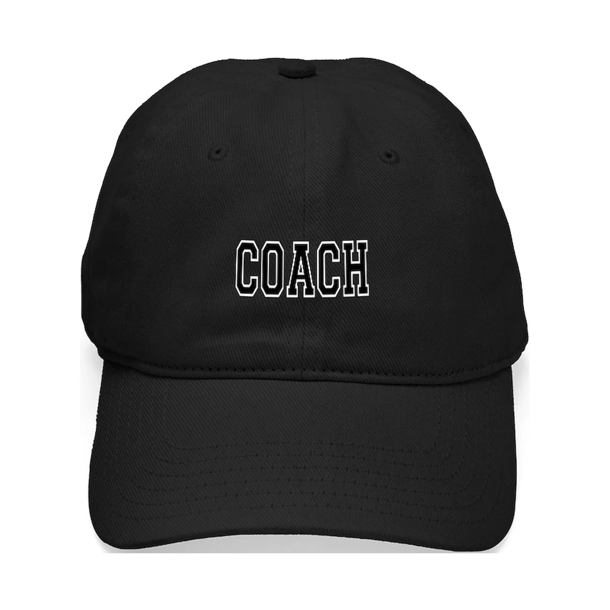 '- Printed CafePress Coach - Hat Black Cotton Cap Black Canvas Baseball Adjustable