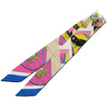 Twilly New) Stitch Pocket Blue Black Silk Pink Side Pre-Owned (Like Hermes