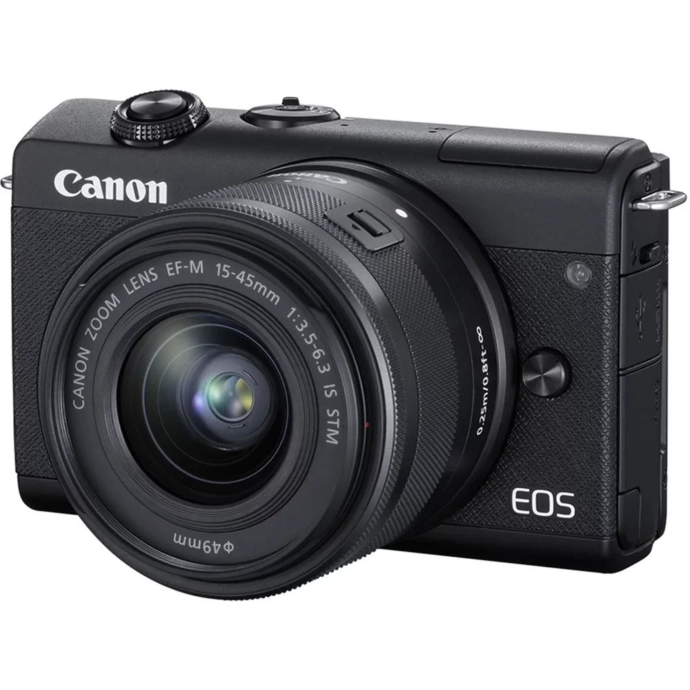 x and Reader Card Filter Color + Canon Mirrorless 55-200mm Card + 64GB Filter LPE12 (3699C009) M200 Charger + (Black) x Kit Camera Battery + 2 Kit 15-45mm with + 2 + Lenses + More