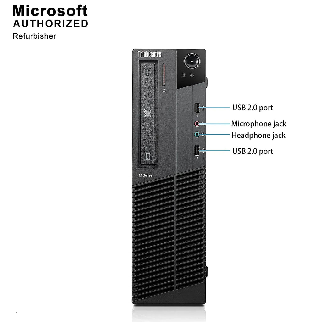Wifi i5 10 8GB Desktop Pro HDD Ram Windows Computer PC LENOVO Core 500GB