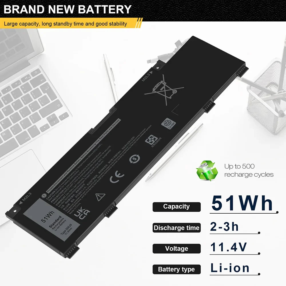 Battery 15 G5 3700 3500 for Dell 15 266J9 3590 5505 Fits 3790 G3 New 5500