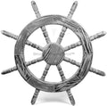 Exclusive Pine Handcrafted Black) Nagina Wheel | Nautical Rustic Beautiful International Antique Wall (24 Inches, Wall Junky Ship Decor Decor Maritime