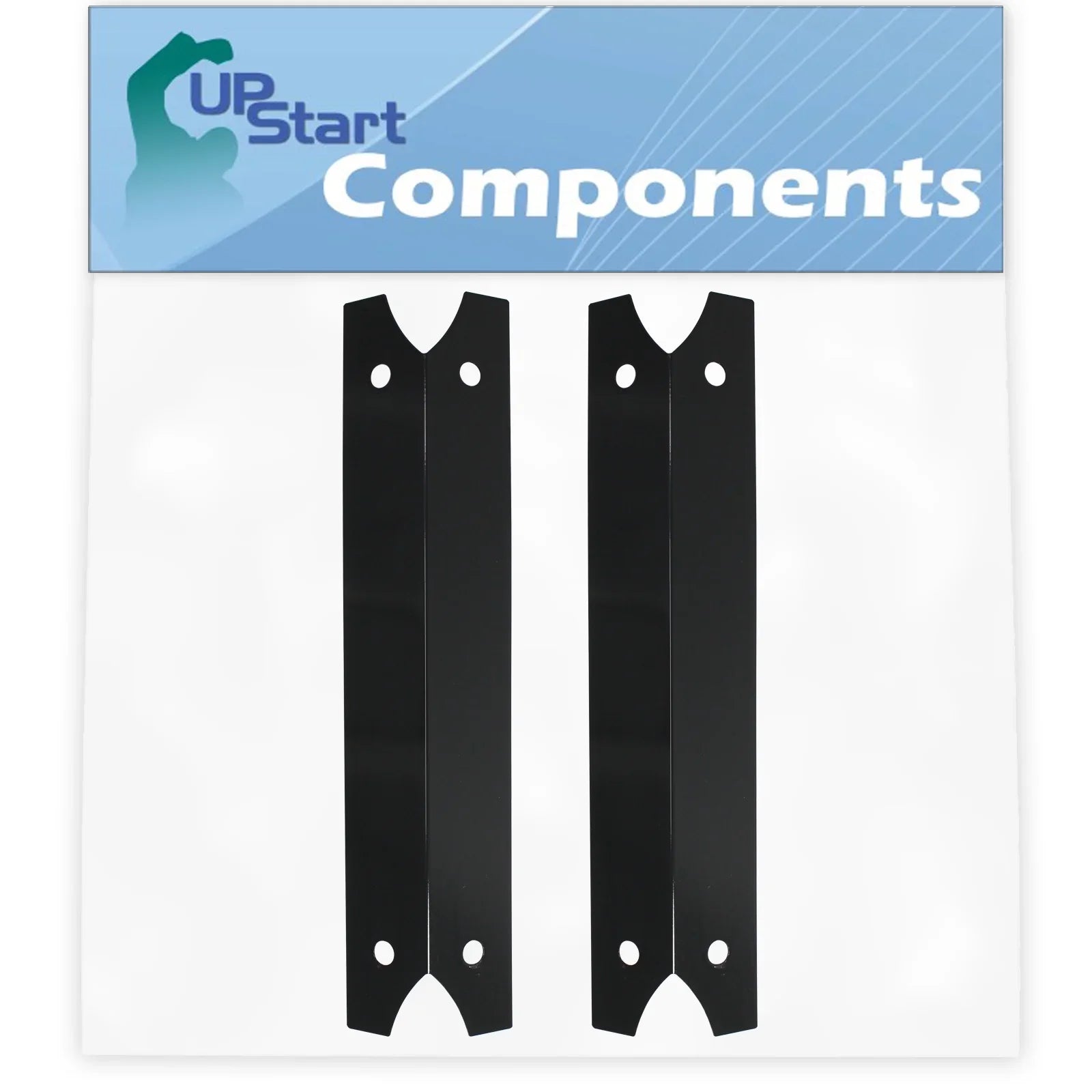 Vaporizer Heat Barbeque 3/4" Tent Flame 17 Charmglow Parts Plate - Fits Porcelain Bar, Shield Bar, Shield 810-7600-S Flavorizer Tamer, Burner Replacement for Grill 2-Pack Steel