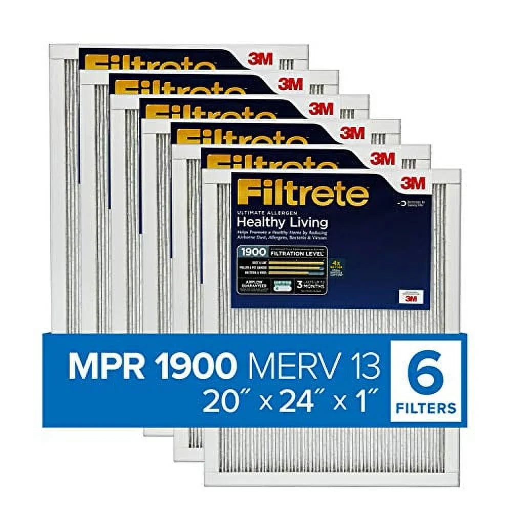 Filtrete Living Filter, 0.78) x dimensions 23.81 Air 19.81 1900, Ultimate 6-Pack 20x24x1, Healthy Furnace (exact x Allergen,