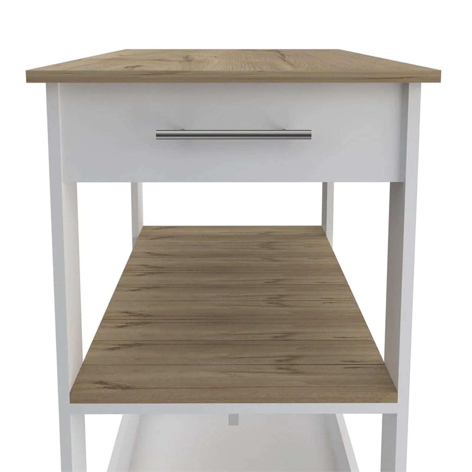Sink 2-Piece Home Kitchen with and Square Wood Island Utility Set
