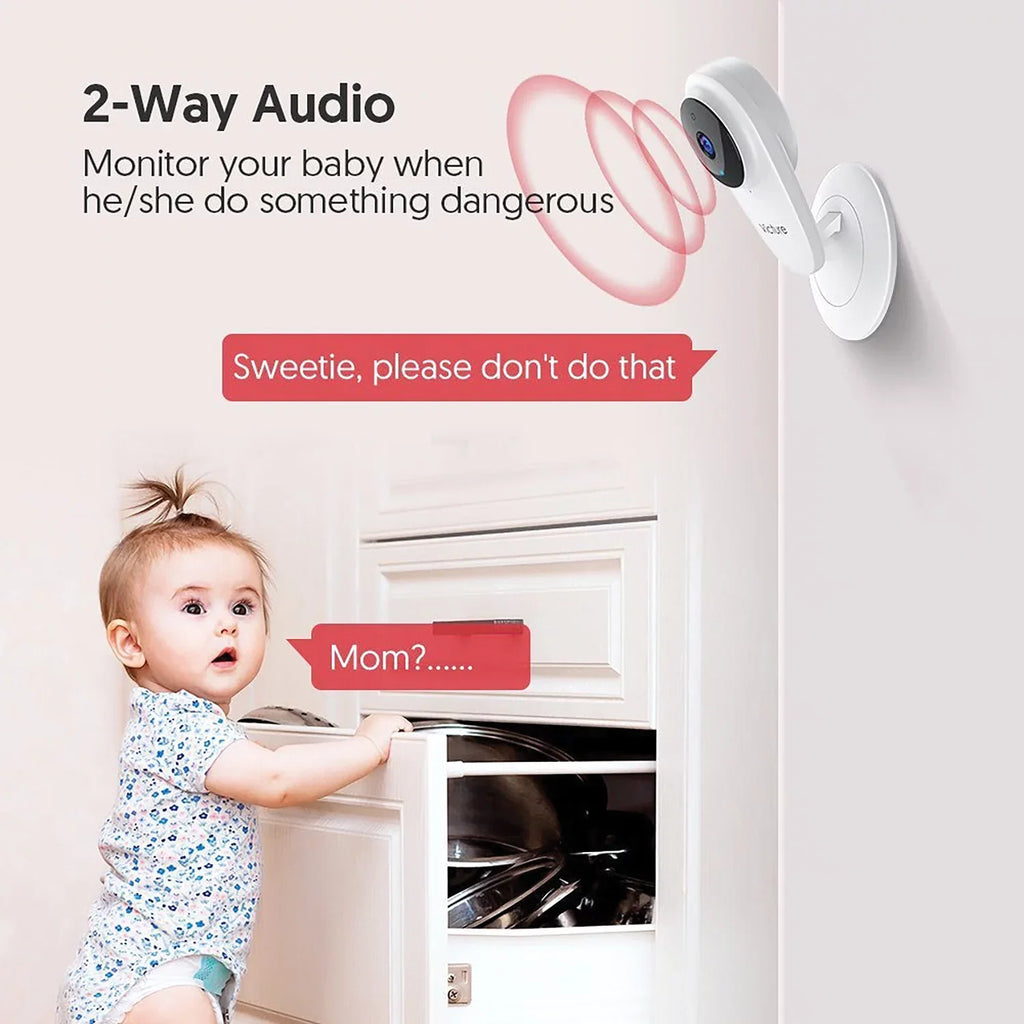 Vision, with Baby WiFi Night Home Smart Security 1080P White Indoor Victure Color Monitor, Camera