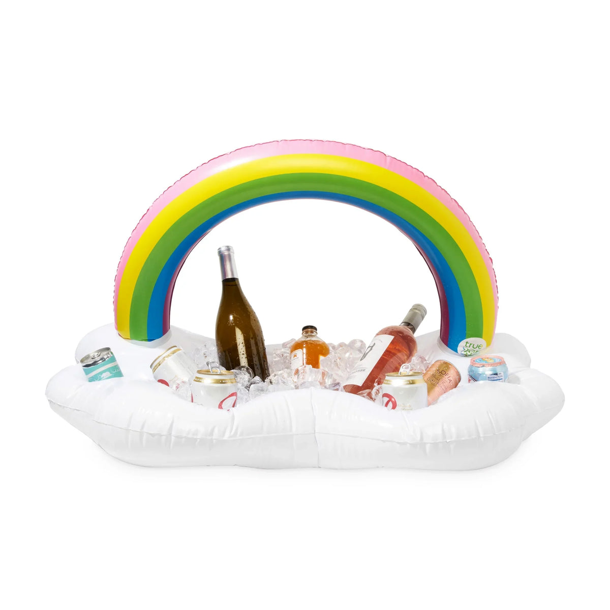 Rainbow Cooler, of 1 Drink Colorful Set Floatie, Box Party Cup TrueZoo Pool Floating Bar Inflatable Ice and Holders Cloud