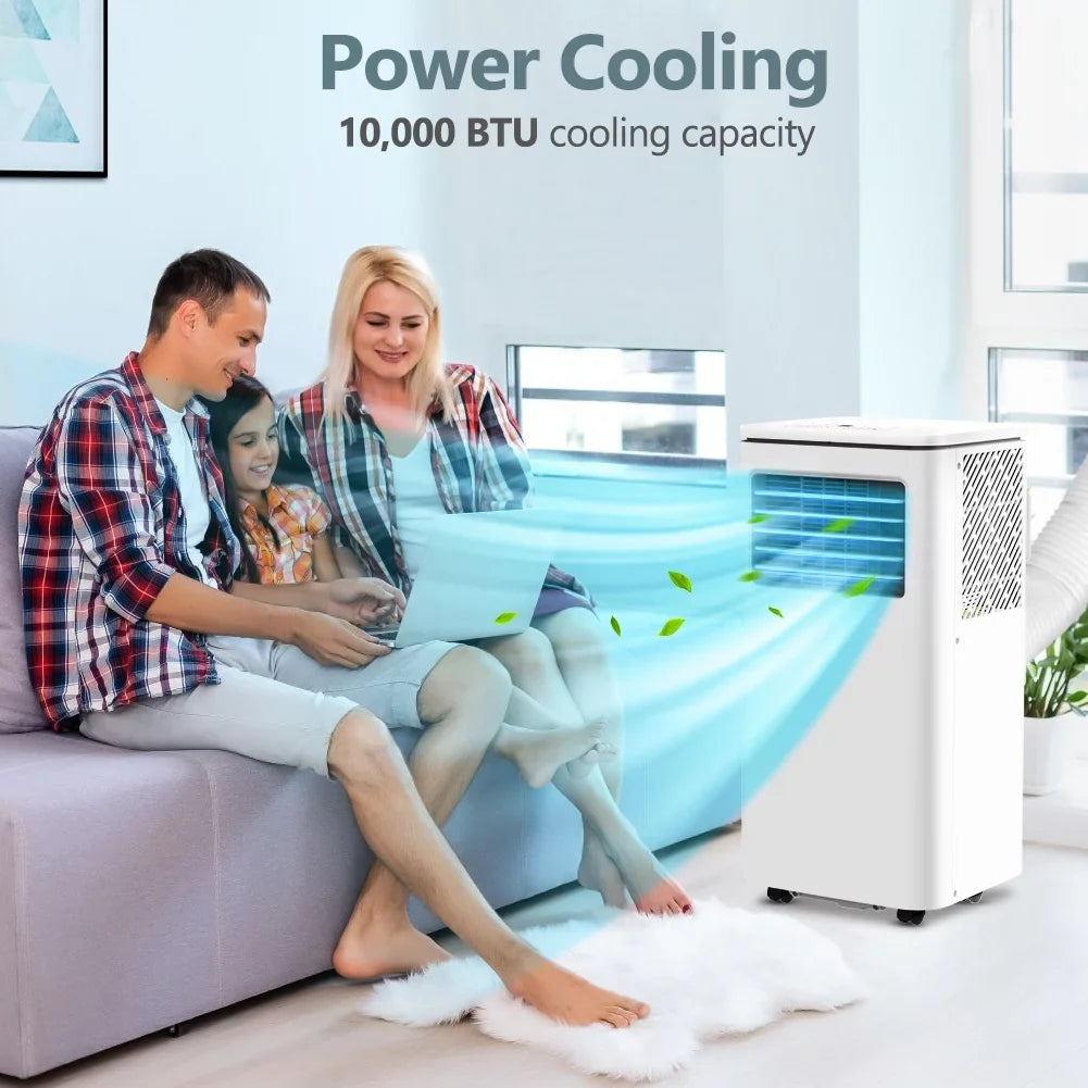 LifePlus Fan Kit Indoor Dehumidifier Conditioner Window Remote Unit W/ NPL-06C Air AC Bedroom Portable BTU Room 10,000 Freestanding