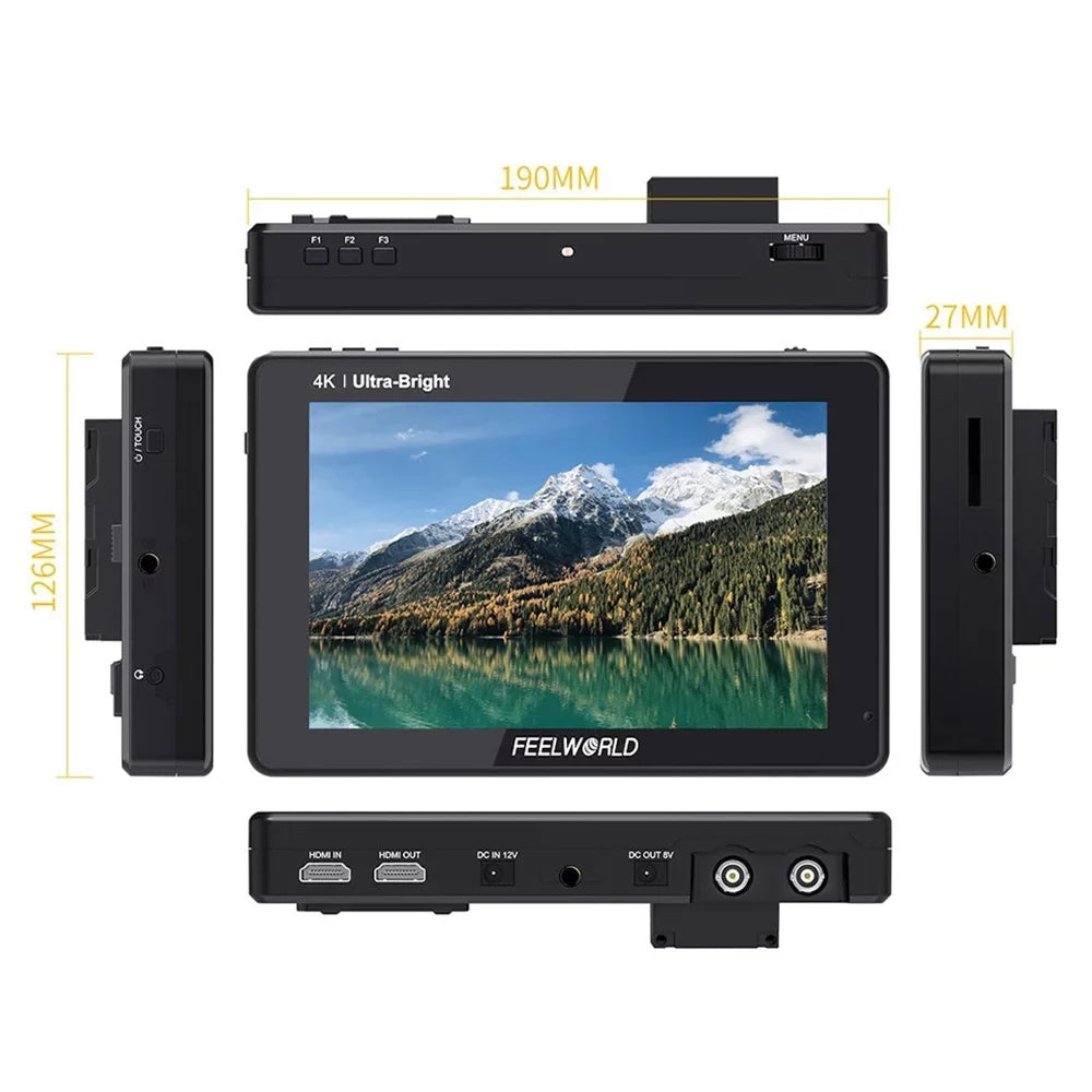 Video 7 FEELWORLD 2200nits LUT7S Touchscreen Inch Panel Brightness IPS Monitor,