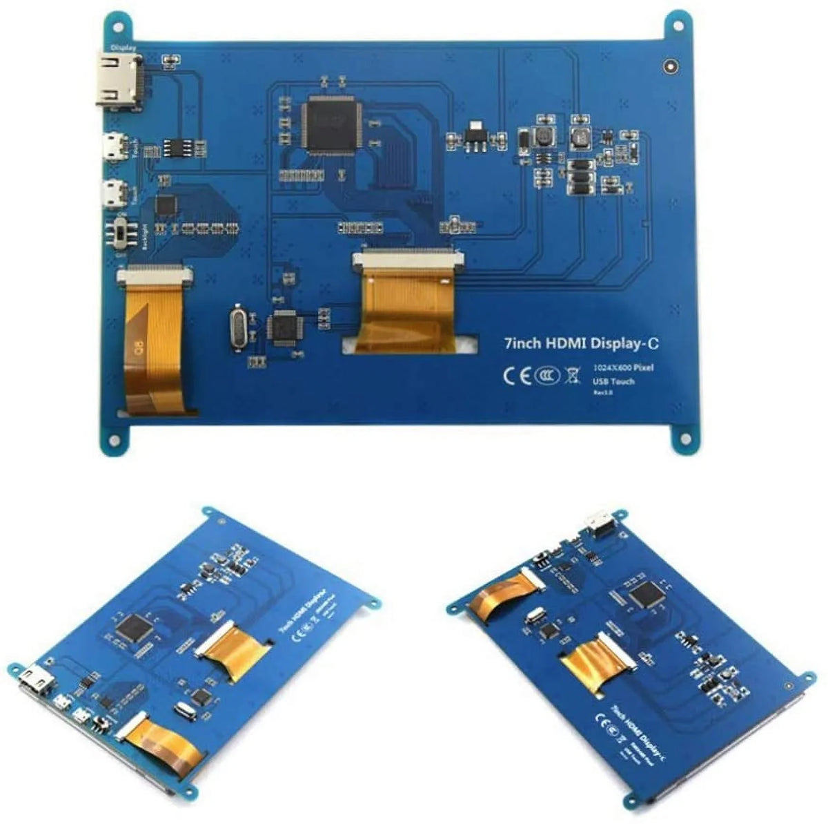Screen Display Pi Monitor HDMI Treedix 3B+/4B LCD Compatible 7 Raspberry Module Touch 1024x600 with inch Capacitive