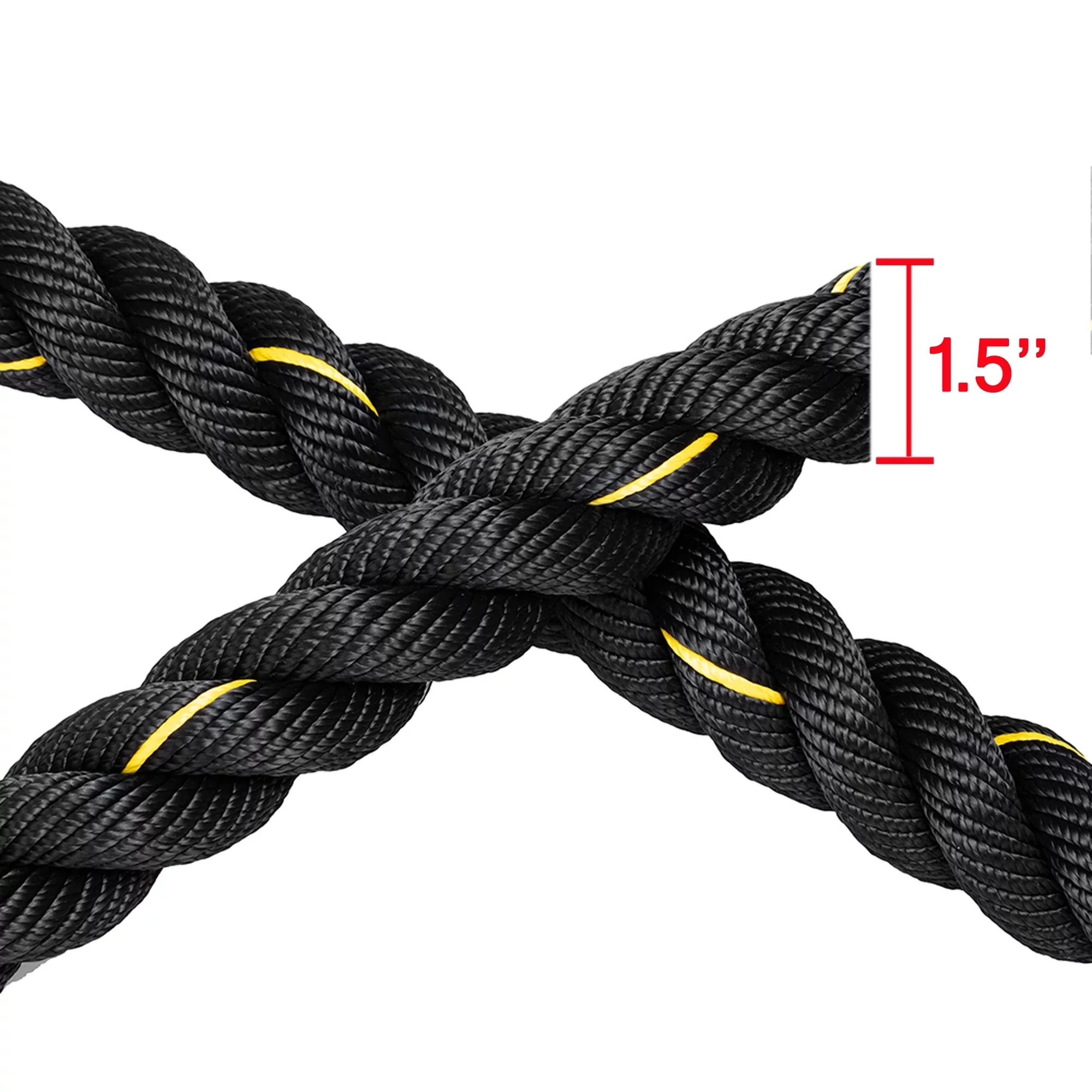Strength Conditioning Rope: Training Cardio, Gym Undulation 1.5'' Heavy Training, Length, width Training Weight Battle Polydac Cross 49.2ft & & Ropes Heavy -