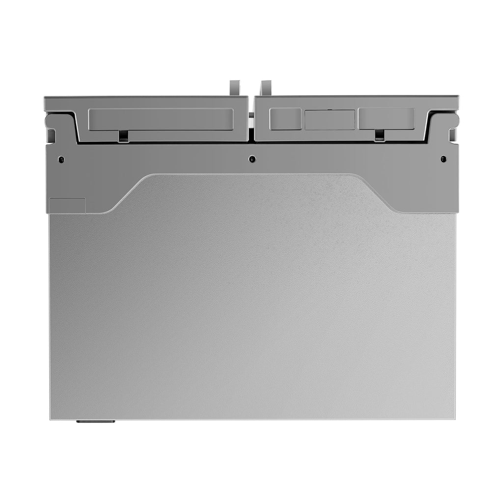 in ft. French Stainless Door Dispenser 3-Door Steel cu. Refrigerator 22.4 Moisture