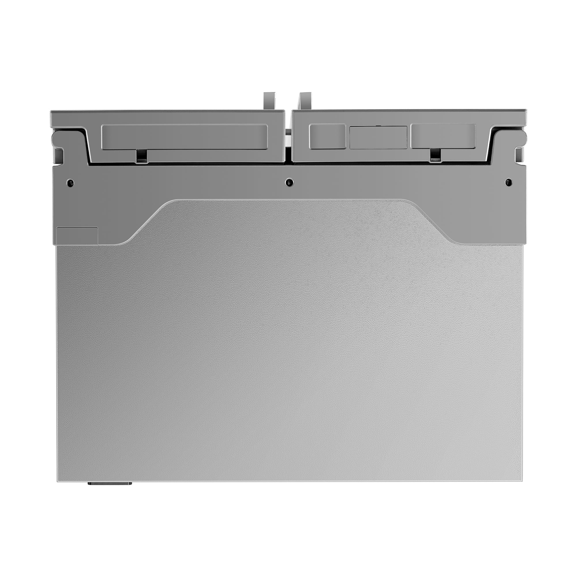 in ft. French Stainless Door Dispenser 3-Door Steel cu. Refrigerator 22.4 Moisture