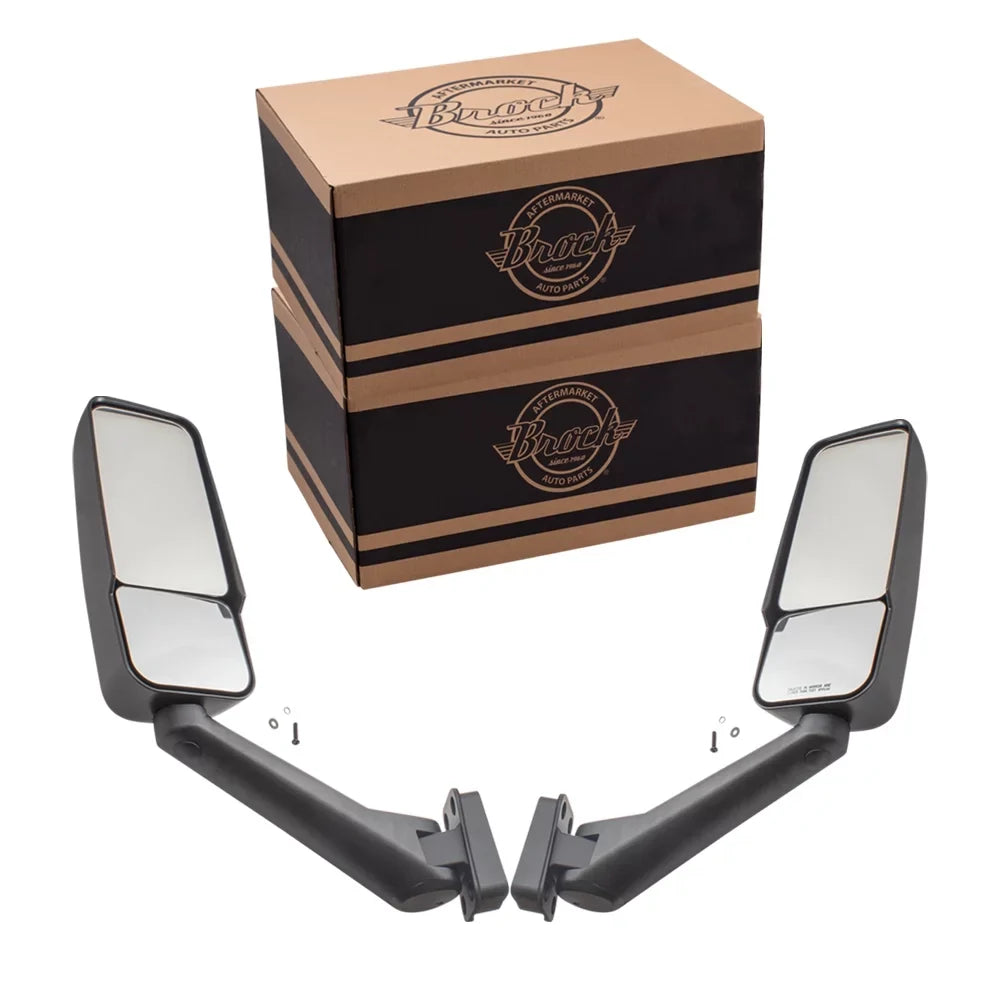 25886110 Compatible Topkick Kodiak Driver and with Replacement 2003-2009 Truck Door Brock Manual Passenger Set Mirrors View Side