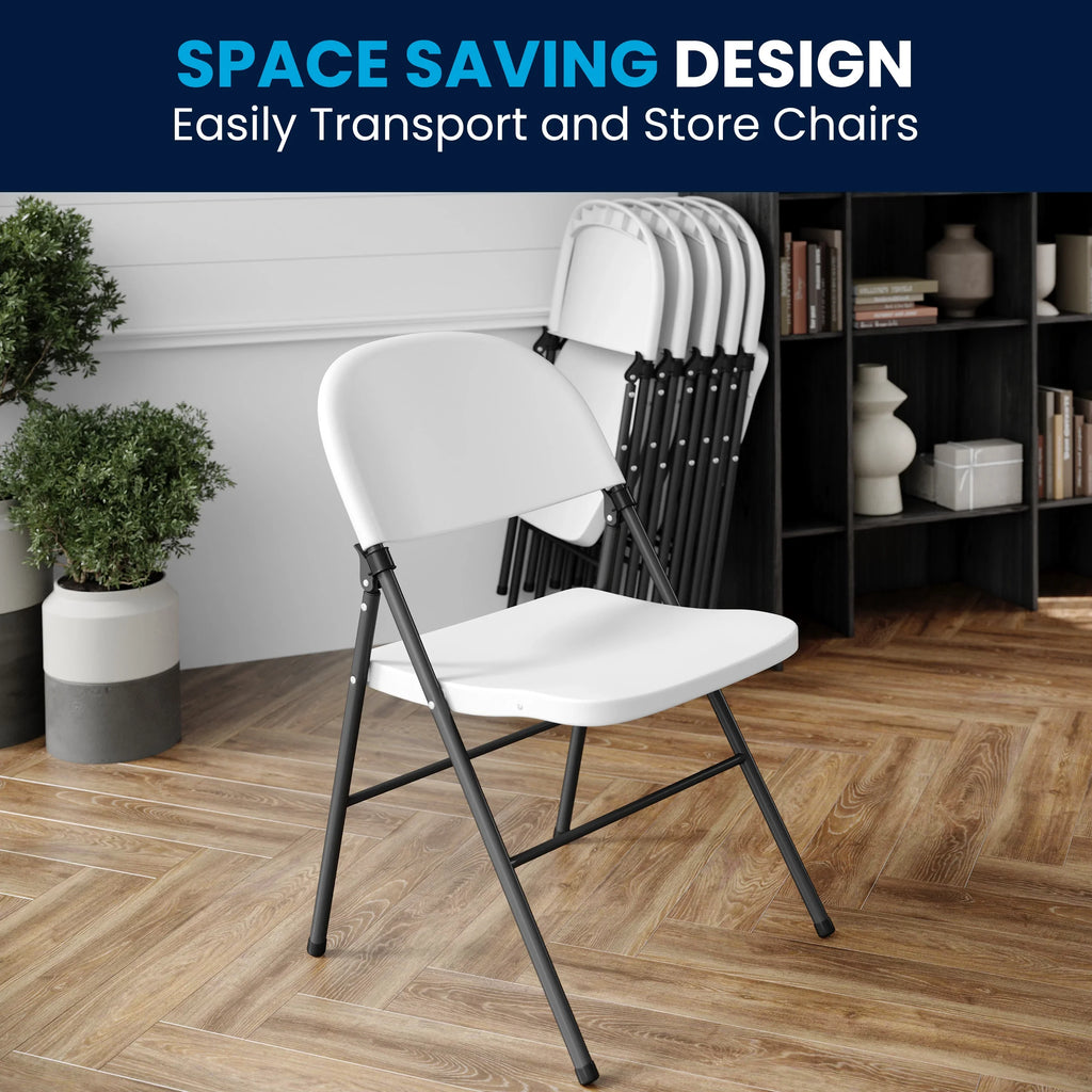 Folding Flash Series Charcoal lb. Plastic Capacity Granite White Furniture with 330 Frame Chair