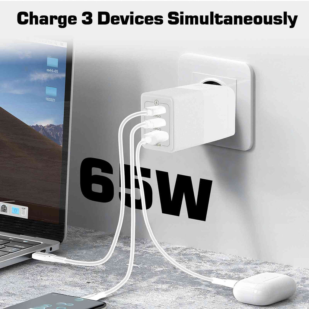 3 Charger USB & Fast Travel Ports Z3v/Z3/Z3 Compact/Z2 USB-C LTE/Z2 Tablet Compatible Tablet MacBook High-Speed Dual with UrbanX Galaxy, iPhone, Pixel, Wi-Fi, Google Charging 65W with Xperia