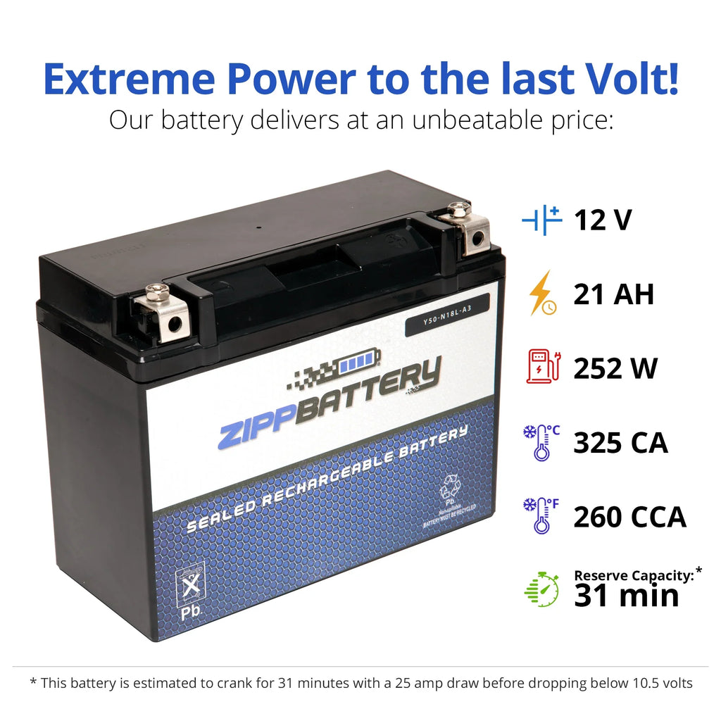 (50-N18L-A3 R80gs R80st Zipp ) for 800cc 12 Battery Battery Bmw Y50-N18L-A3 Motorcycle Ah, Volt,20 260 1991