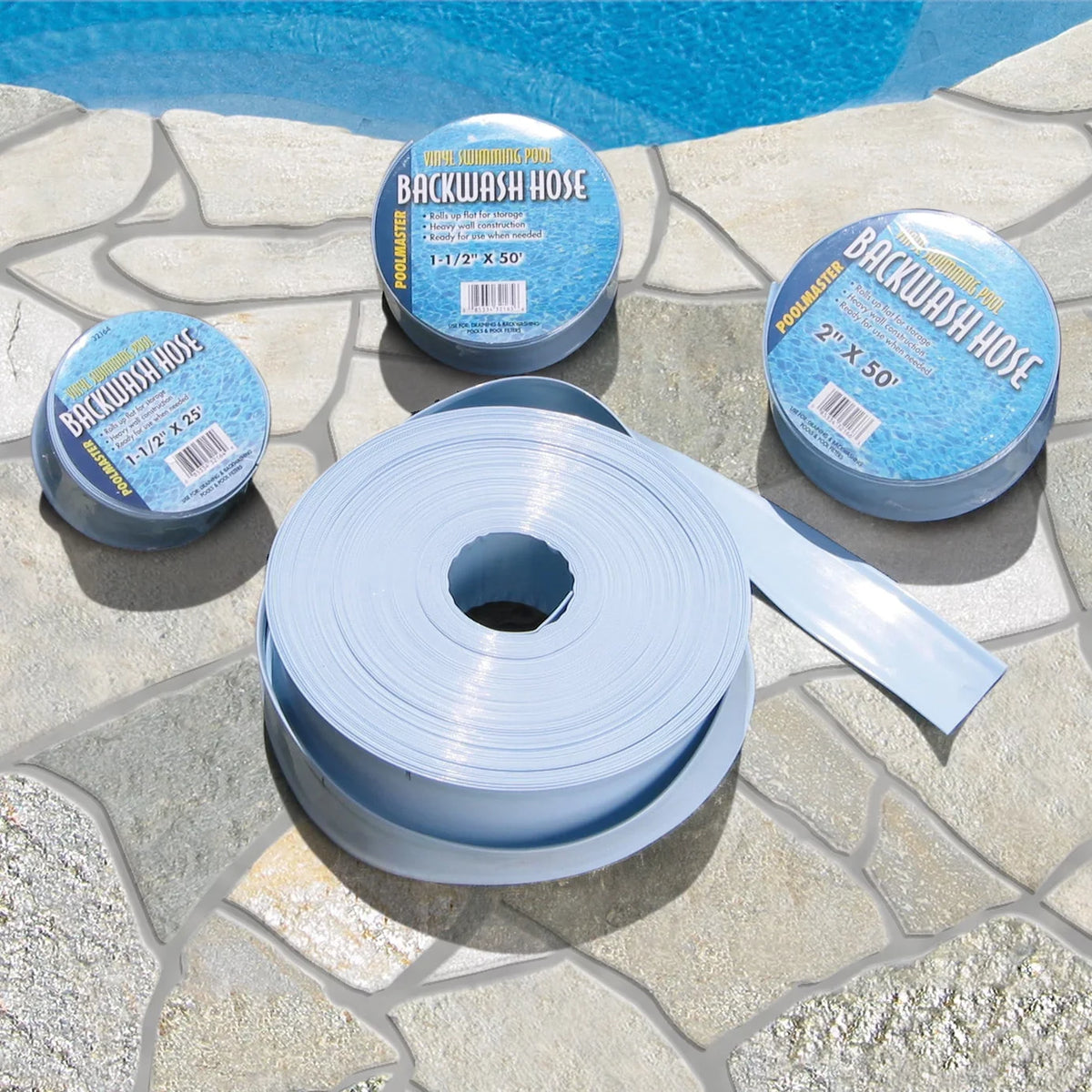Clamp, Backwash 1 Swimming Poolmaster Heavy Stainless by Hose Duty 1/2-Inches Pool Cleaning with Steel Filter 50-Feet
