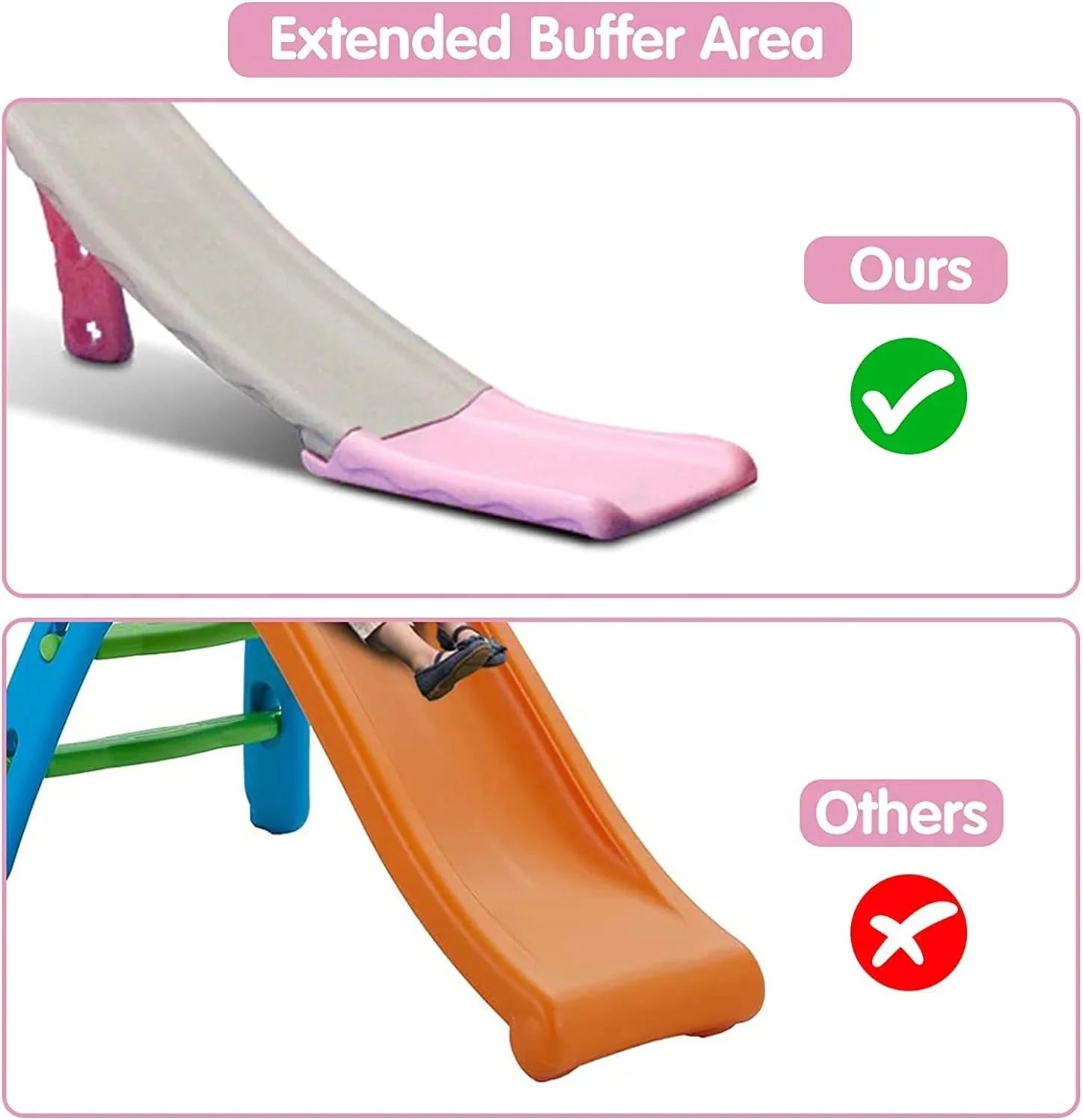 Set, Stairs, Indoor 1 Slide Kinbor for Basketball Climber Slide Extra Easy Toddler Pink in & Slide Baby Playset with Playground Outdoor 5 & Hoop, Swing Climb Long