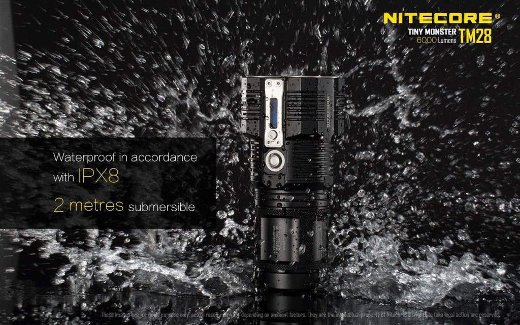 the TM28 exterior go and on -Both E4K Value or can Pack: at Recharged be Nitecore home Flashlight Searchlight