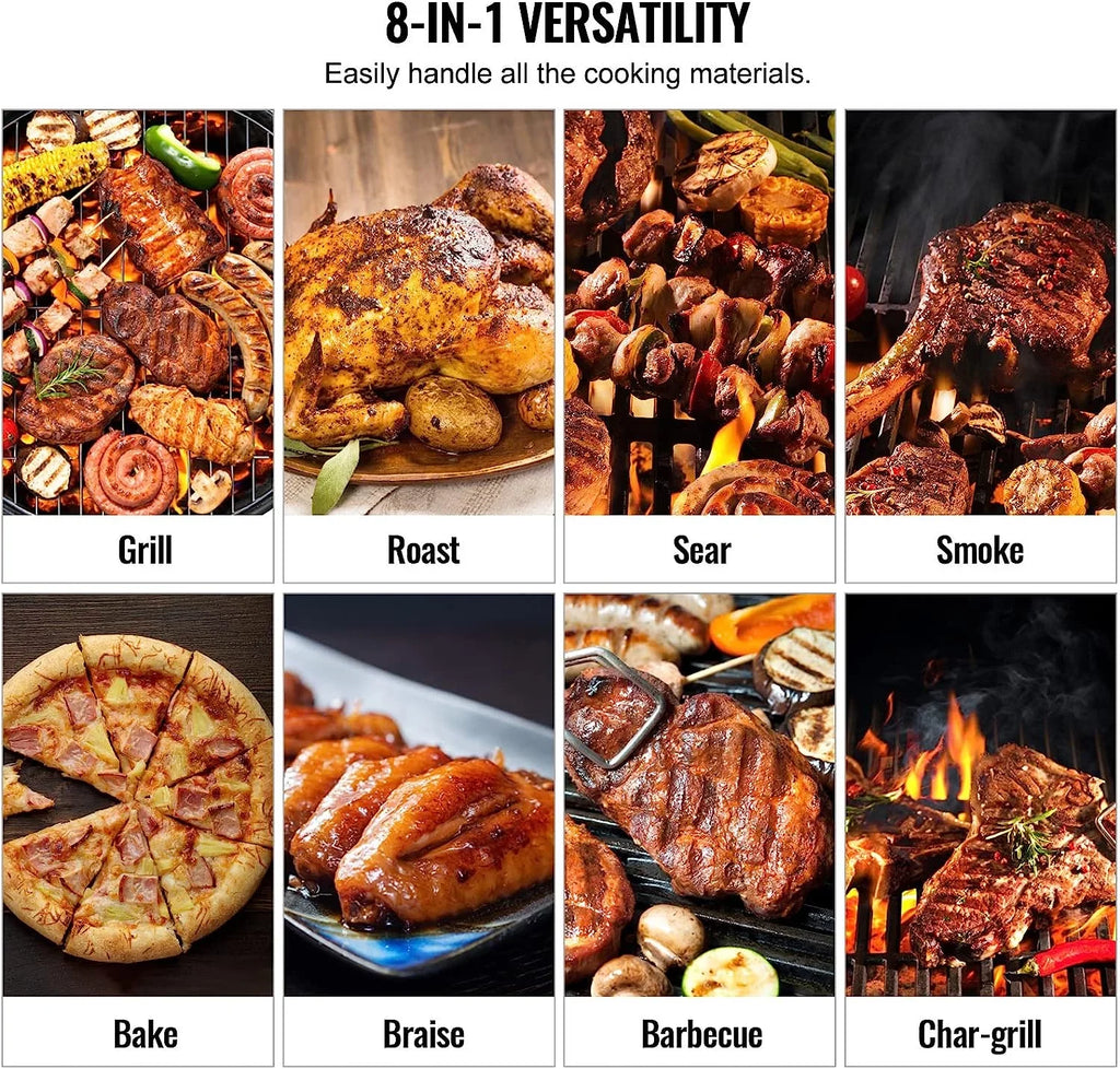 Portable Grill 53" Cooking with VEVOR exterior Cart Grill BBQ Duty Charcoal Heavy
