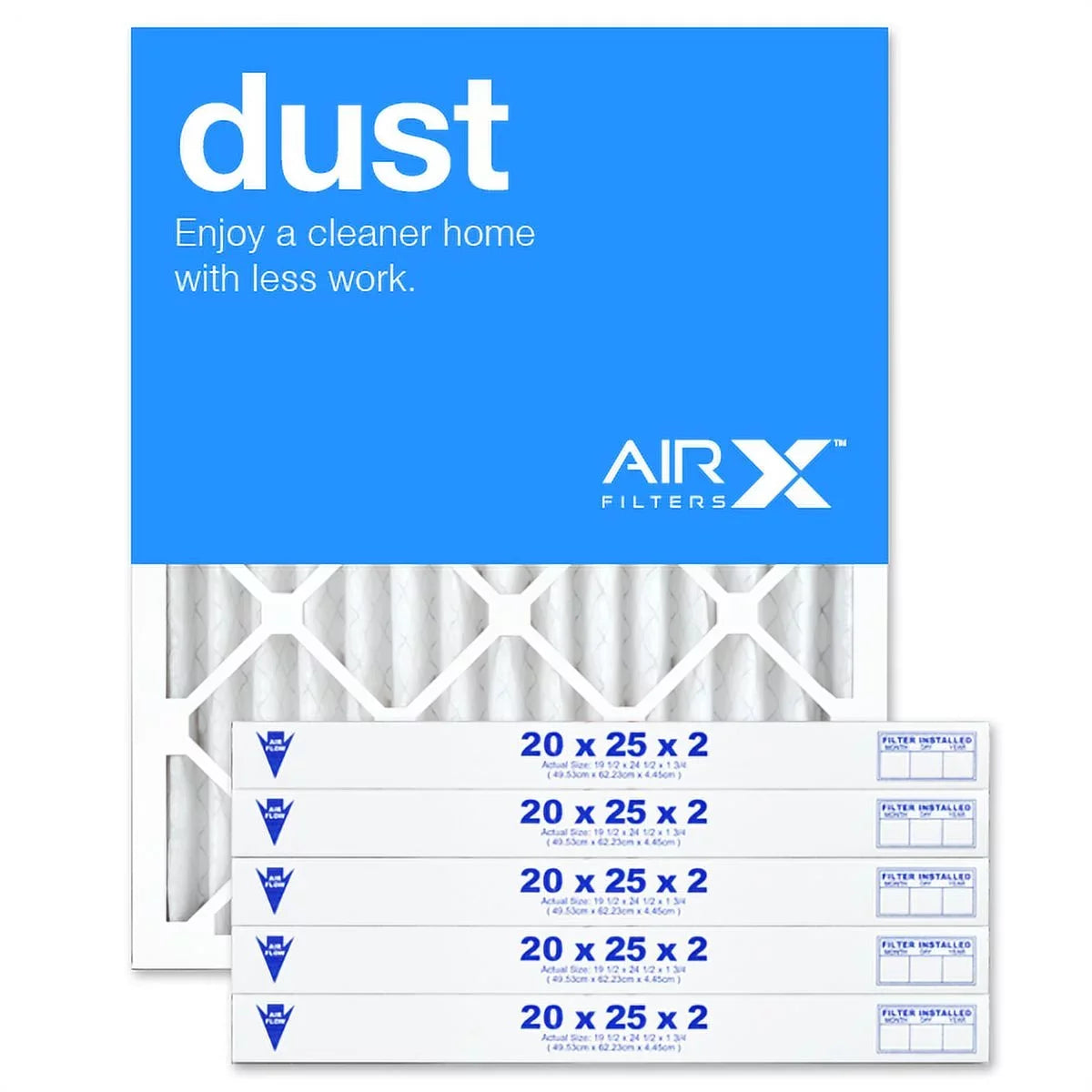 the Furnace Made USA 20x25x2 8 Filter, AIRx AC in Air Filters MERV HVAC Pleated Dust Air 6-Pack, Filter