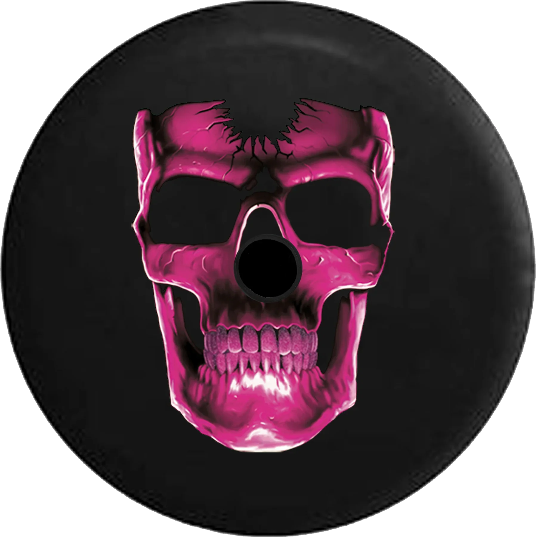Pink Shield Spare 2019 Glowing Backup Inch Almost Wrangler 3D for Cracked Camera Tire Skull 2018 Jeep 33 Grinning