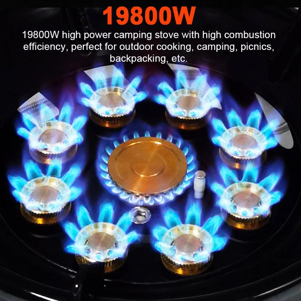 Stable 19800W Picnic, Performance Hiking Stove, Furnace for Windproof Gas Cooking, exterior Camping Stove