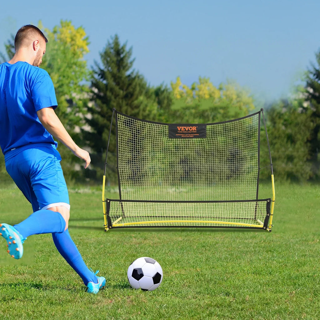 Bag Portable Portable 71"x40" Soccer 2--1 Net Soccer Trainer Rebounder