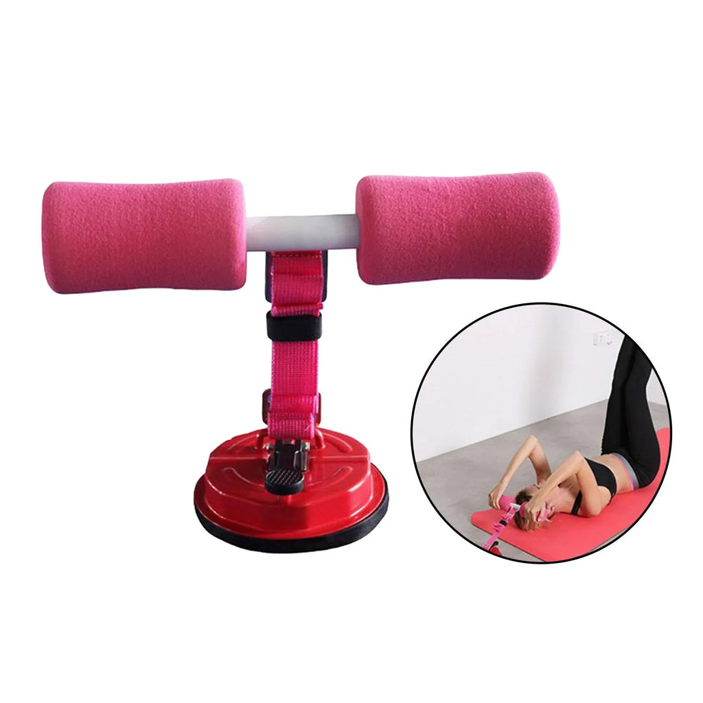 Belt Stand Floor Sit Exercise pink Thigh with Up Abs Bar Suction