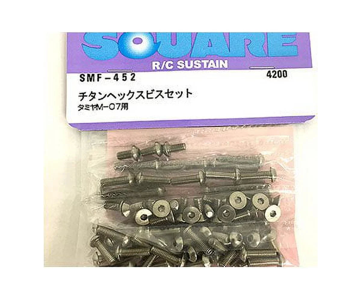 Integy Set Titanium Screw Toy Model Hop-ups Hex --452 Tamiya M-07) R/C Square (for