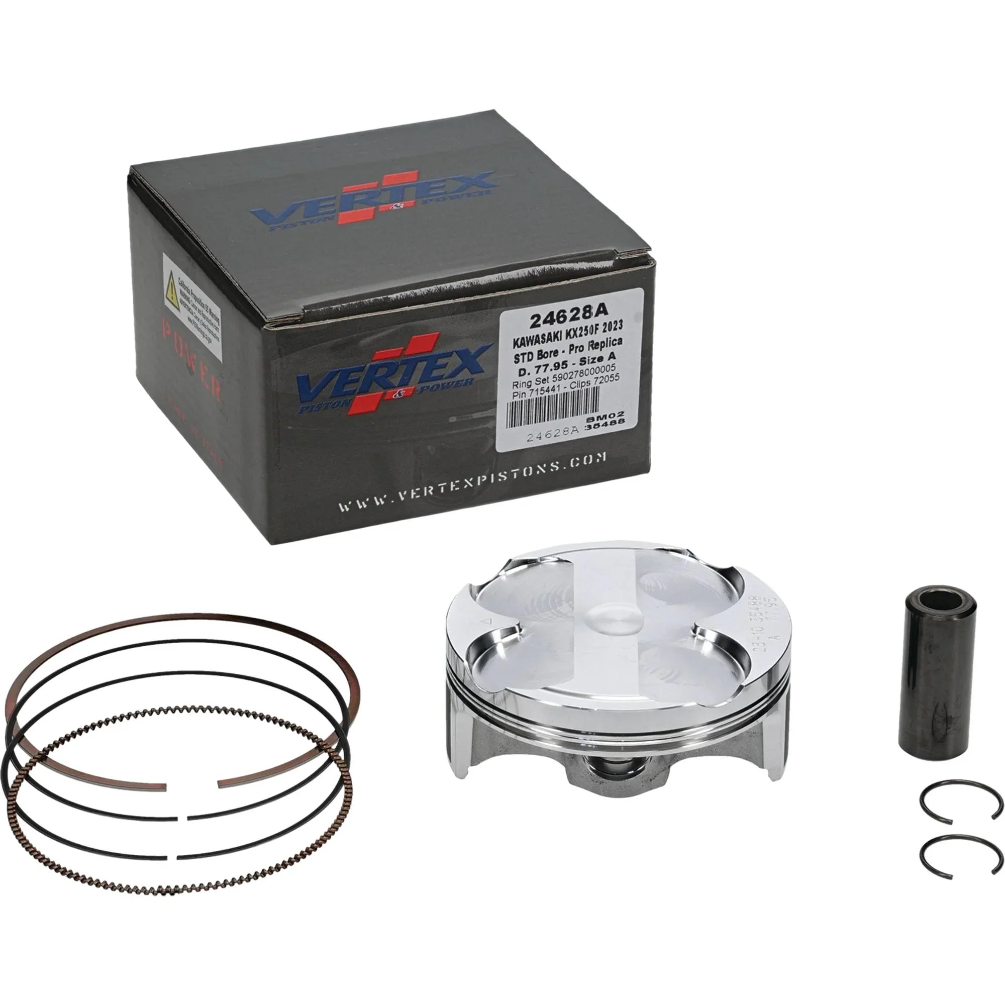 Forged Piston F X 2023 250 2023, Vertex Replica Kawasaki For 250 Kit 24628A