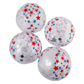 Balls Pieces - - Inflatable Beach Glitter Favors Patriotic Toys Party Medium 11" 12 -