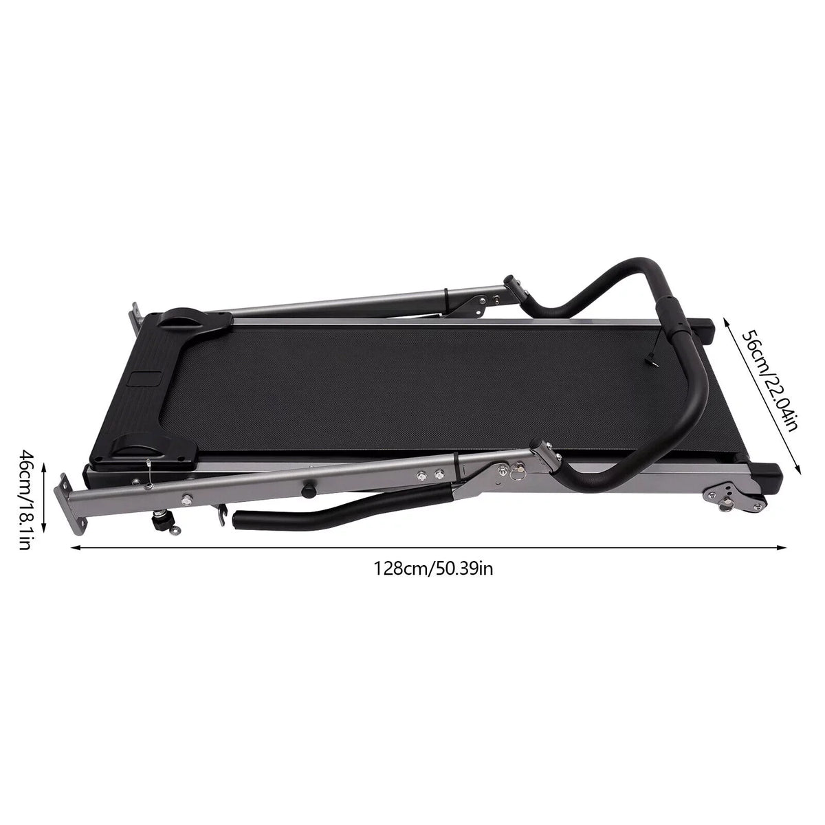 Incline (Black) Foldable LED ZhdnBhnos with Walking Treadmill Monitor 264.55lbs Home Machine Compact Running Gym
