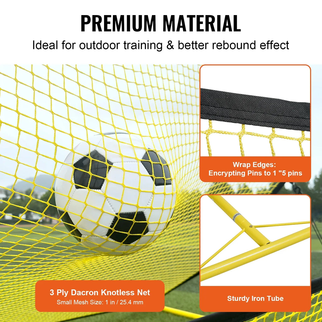 Bag Portable Portable 71"x40" Soccer 2--1 Net Soccer Trainer Rebounder