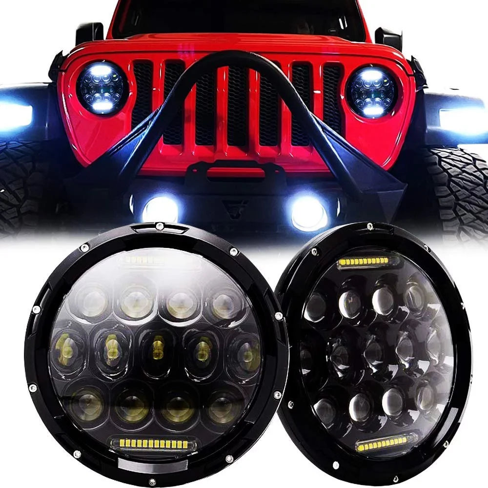Jeep Eyes Hi/Lo Halo H6014 with for Headlights 2PCS 7 H6017 Wrangler H6024 Angel Inch H6015 Beam