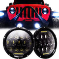 Jeep Eyes Hi/Lo Halo H6014 with for Headlights 2PCS 7 H6017 Wrangler H6024 Angel Inch H6015 Beam
