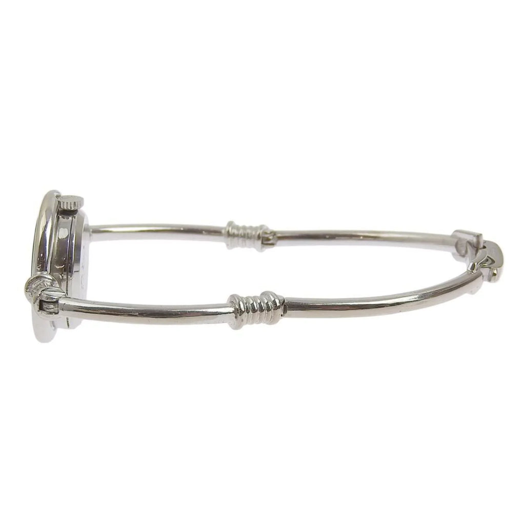 Round Manual (Fair) Diamond x White Watch Pre-Owned Gold Chopard Winding Women's G30171 K18 Dial Silver