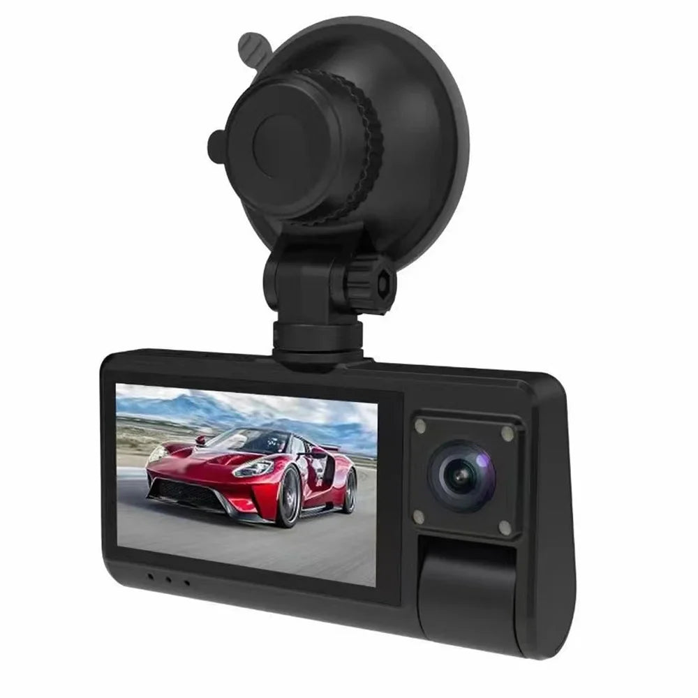 Video Auto Connectivity - Safety - with Recorder 3-in-1 Rearview Camera, Dash Clear Recording, Screen Wide Touch Cam Angle Driving Mirror WiFi