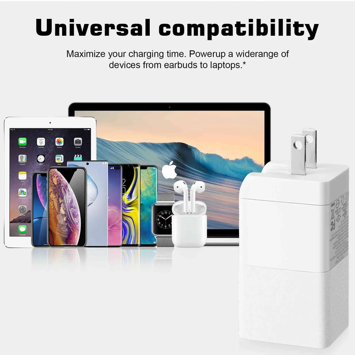 3 Charger USB & Fast Travel Ports Z3v/Z3/Z3 Compact/Z2 USB-C LTE/Z2 Tablet Compatible Tablet MacBook High-Speed Dual with UrbanX Galaxy, iPhone, Pixel, Wi-Fi, Google Charging 65W with Xperia